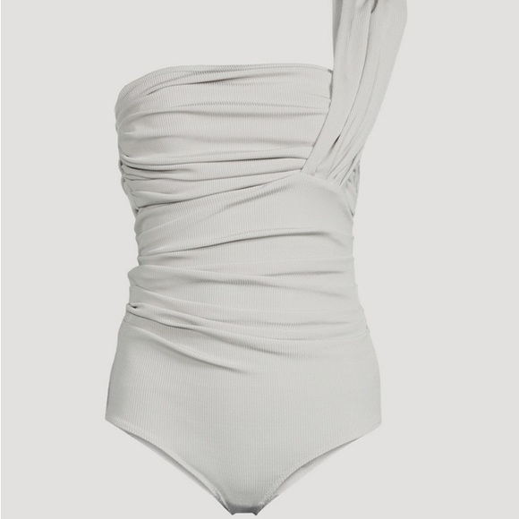 One-Shoulder Ruched Swimsuit - Picture 1 of 1